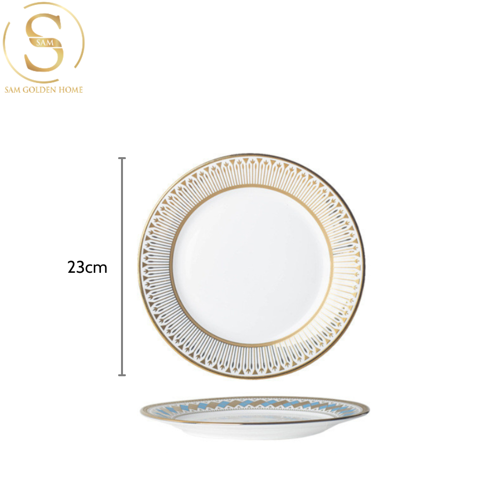 Đĩa Sứ Nordine Cao Cấp Decor Bàn Ăn Sang Trọng Phong Cách Bắc Âu