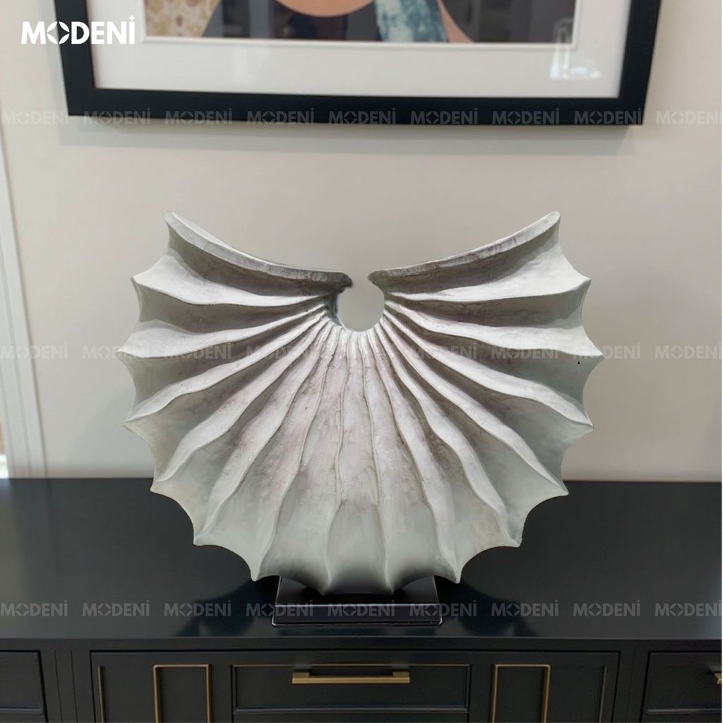 Tượng Trang Trí Torra Xoắn Ốc – Tác Phẩm Nghệ Thuật Hình Dạng Sóng Lượn Cánh Quạt – Chất Liệu Resin Sơn Xi Mờ – Decor Kệ Tủ, Góc Sofa Hiện Đại