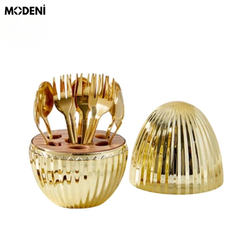 Bộ Đựng Muỗng Nĩa Sienna Golden Sang Trọng Cao Cấp