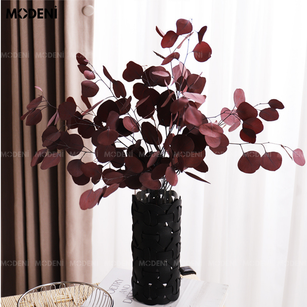 Bình Hoa Da Đen Kavira – Lọ Hoa Da Trang Trí Hiện Đại – Chất Liệu Thủy Tinh Phối Da Đan – Phù Hợp Bàn Console, Làm Việc