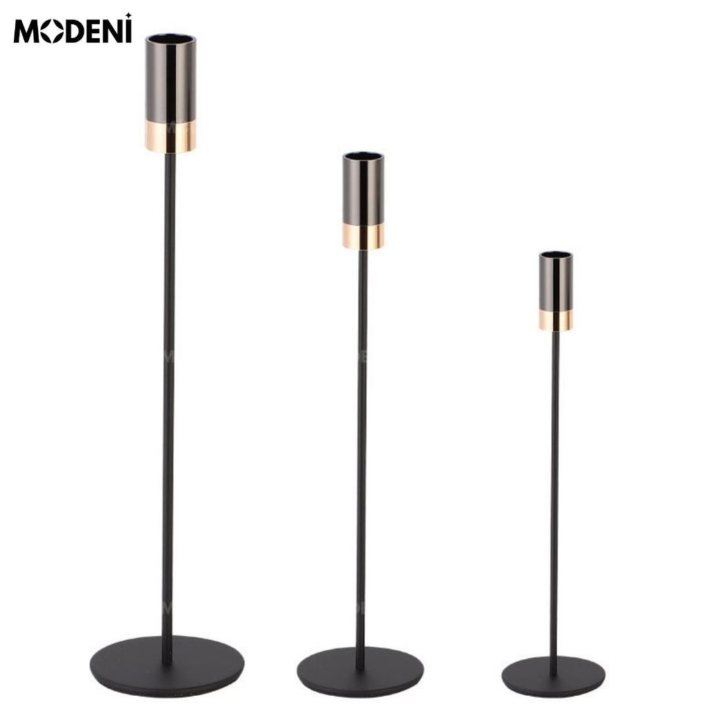 Chân nến Merrick Black Cao Cấp Sang Trọng