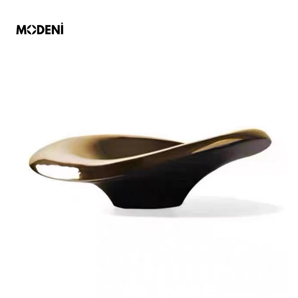 Tô Trái Cây Orson Nghệ Thuật Màu Gold – Thiết Kế Oval Viền Vàng Sang Trọng – Decor Bàn Sofa, Bàn Ăn, Kệ Tủ Phong Cách Hiện Đại