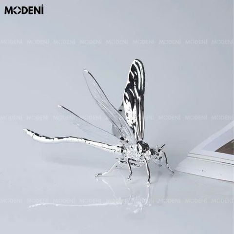  Tượng Chuồn Chuồn Trang Trí Bạc Eve Silver – Decor Hiện Đại Sang Trọng – Chất Liệu Hợp Kim – Đặt Bàn Kệ Tủ 