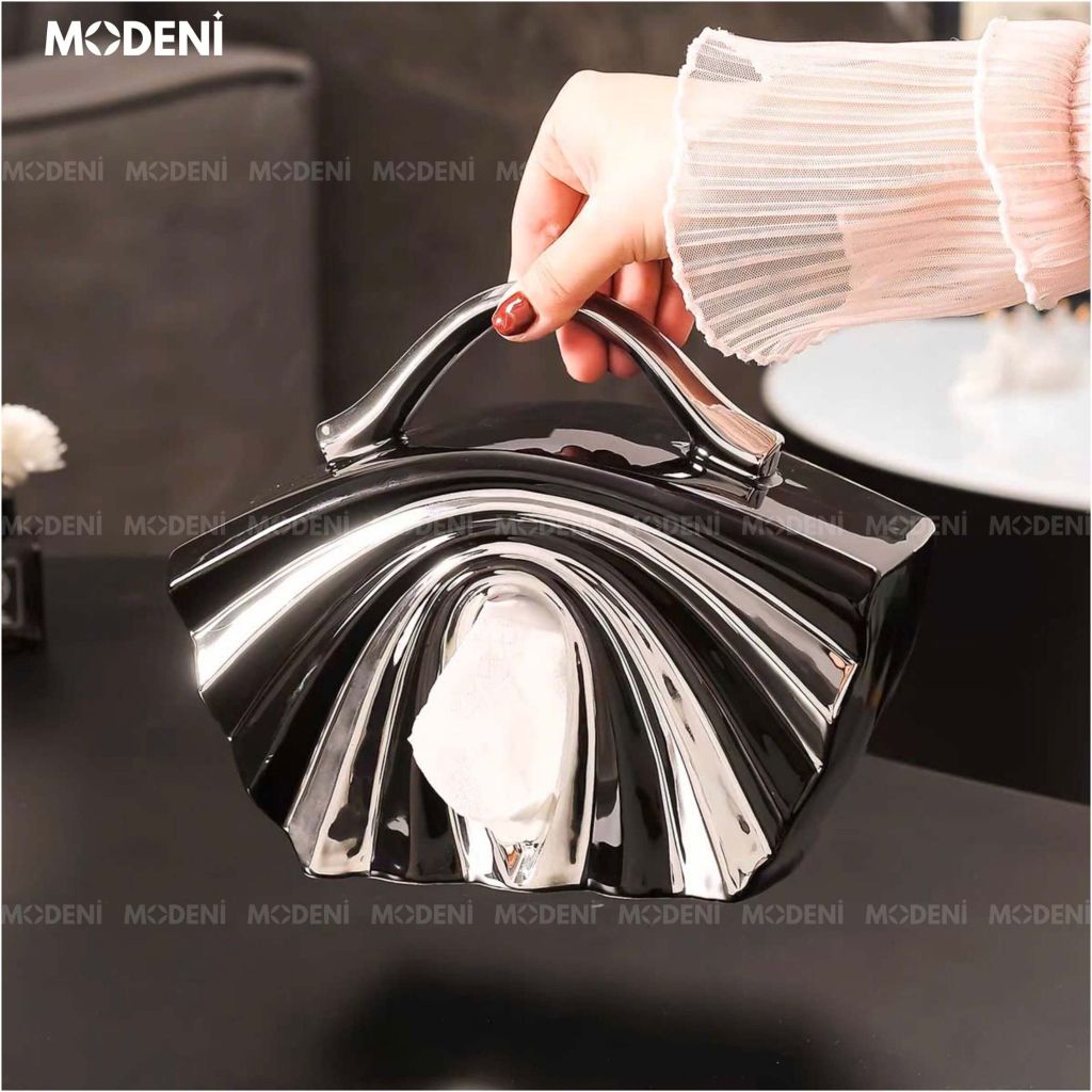 Hộp khăn giấy Luva – Hộp đựng khăn decor cao cấp – Thiết kế tay cầm độc đáo – Phù hợp không gian bàn ăn, bar, phòng khách hiện đại