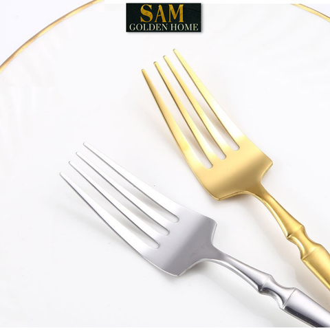 Bộ Dao Muỗng Nĩa Golden Cutlery Inox Cao Cấp Sang Trọng