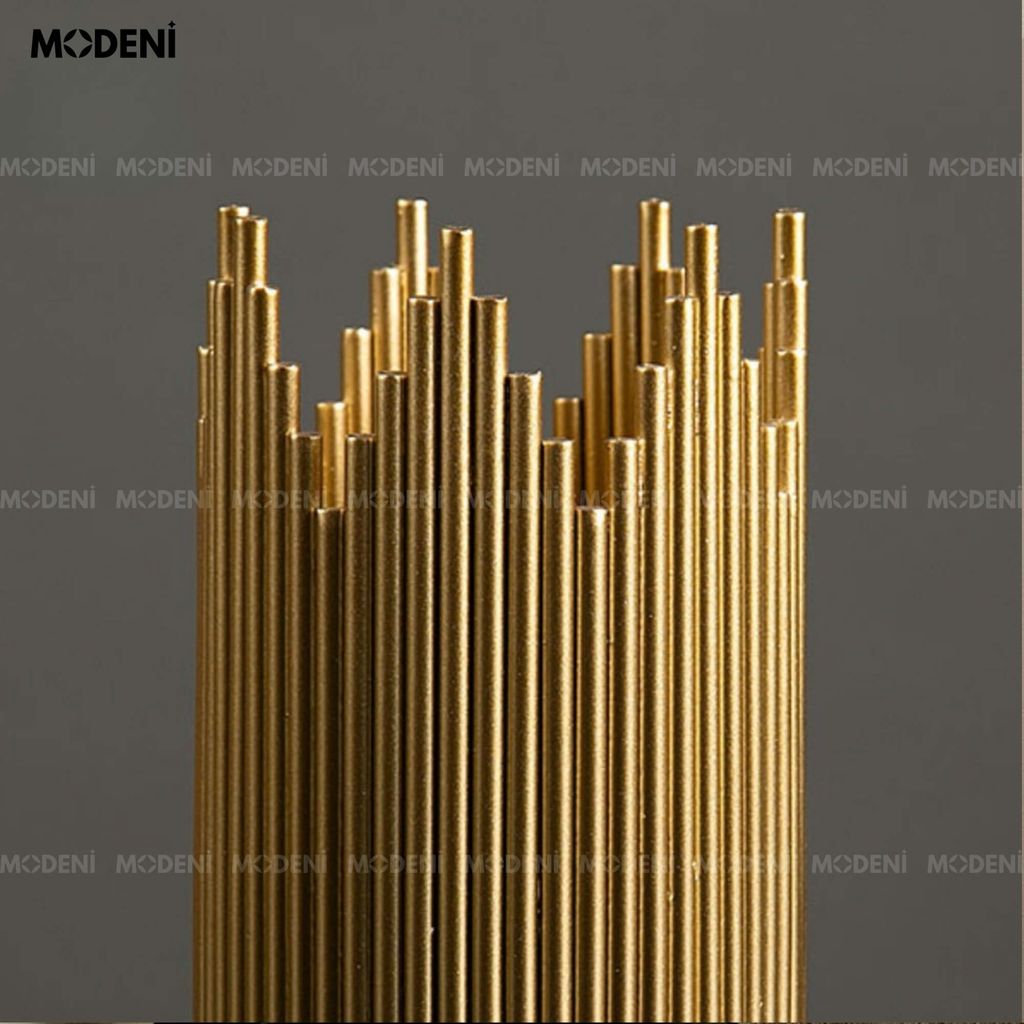 Tượng Cầu Pha Lê Grace Cane Vàng Gold Decor Bàn Phòng Khách, Kệ Tủ Sang Trọng Phong Cách Hiện Đại