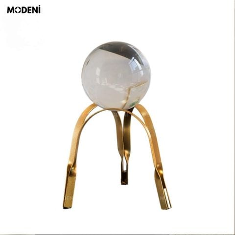  Tượng Cầu Pha Lê Grace Molly Vàng Gold Decor Bàn Phòng Khách, Kệ Tủ Sang Trọng Phong Cách Hiện Đại 