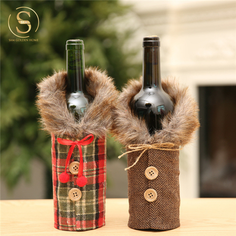  Bọc Trang Trí Bình Rượu Chrisse Trang Trí Giáng Sinh Noel 