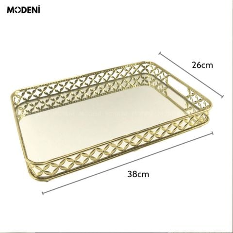 khay leona mạ vàng decor bàn console sang trọng