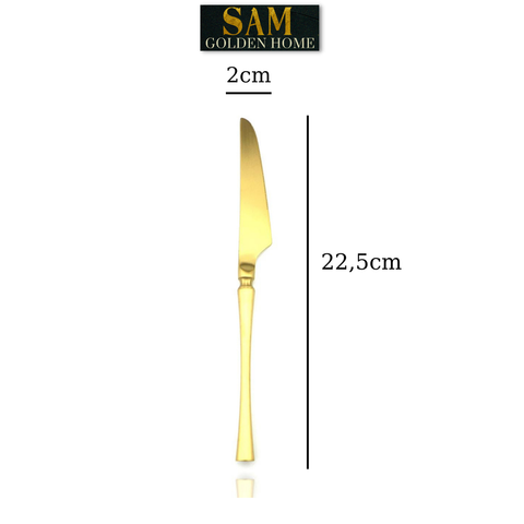 Bộ Dao Muỗng Nĩa Golden Cutlery Inox Cao Cấp Sang Trọng