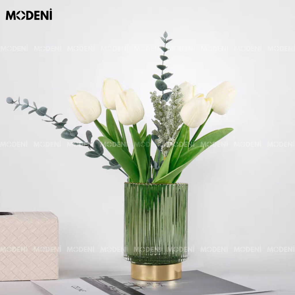Bình Hoa Thủy Tinh Opulent Hiện Đại Cao Cấp