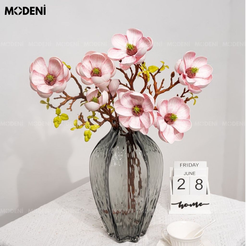 Bình Hoa Thủy Tinh Otis Cao Cấp – Gợn Sóng Nghệ Thuật – Decor Phong Cách Hiện Đại Tối Giản Cho Bàn Console, Kệ Tủ