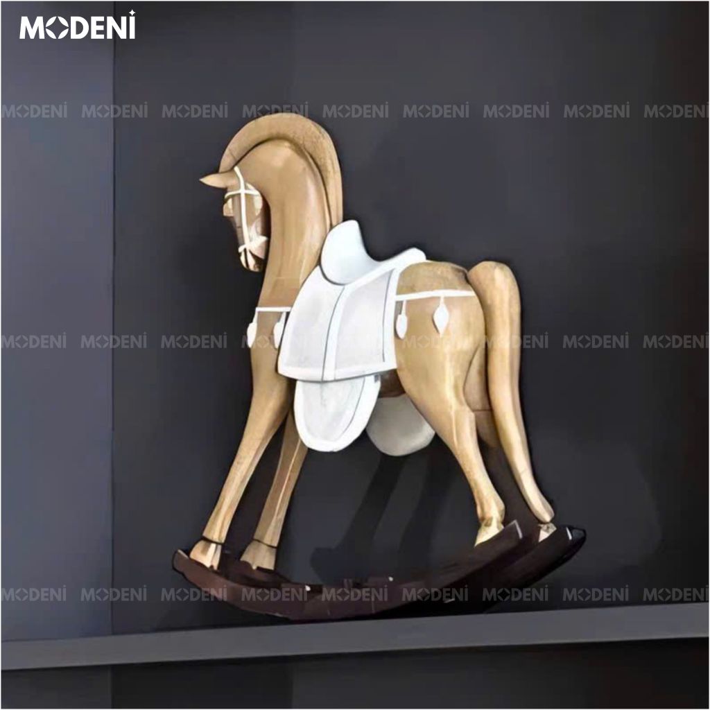 Tượng Ngựa Bập Bênh Liam – Decor Cổ Điển Vintage – Thiết Kế Đậm Chất Nghệ Thuật, Phù Hợp Kệ Tủ, Bàn Console, Quà Tặng Trang Trí Sang Trọng