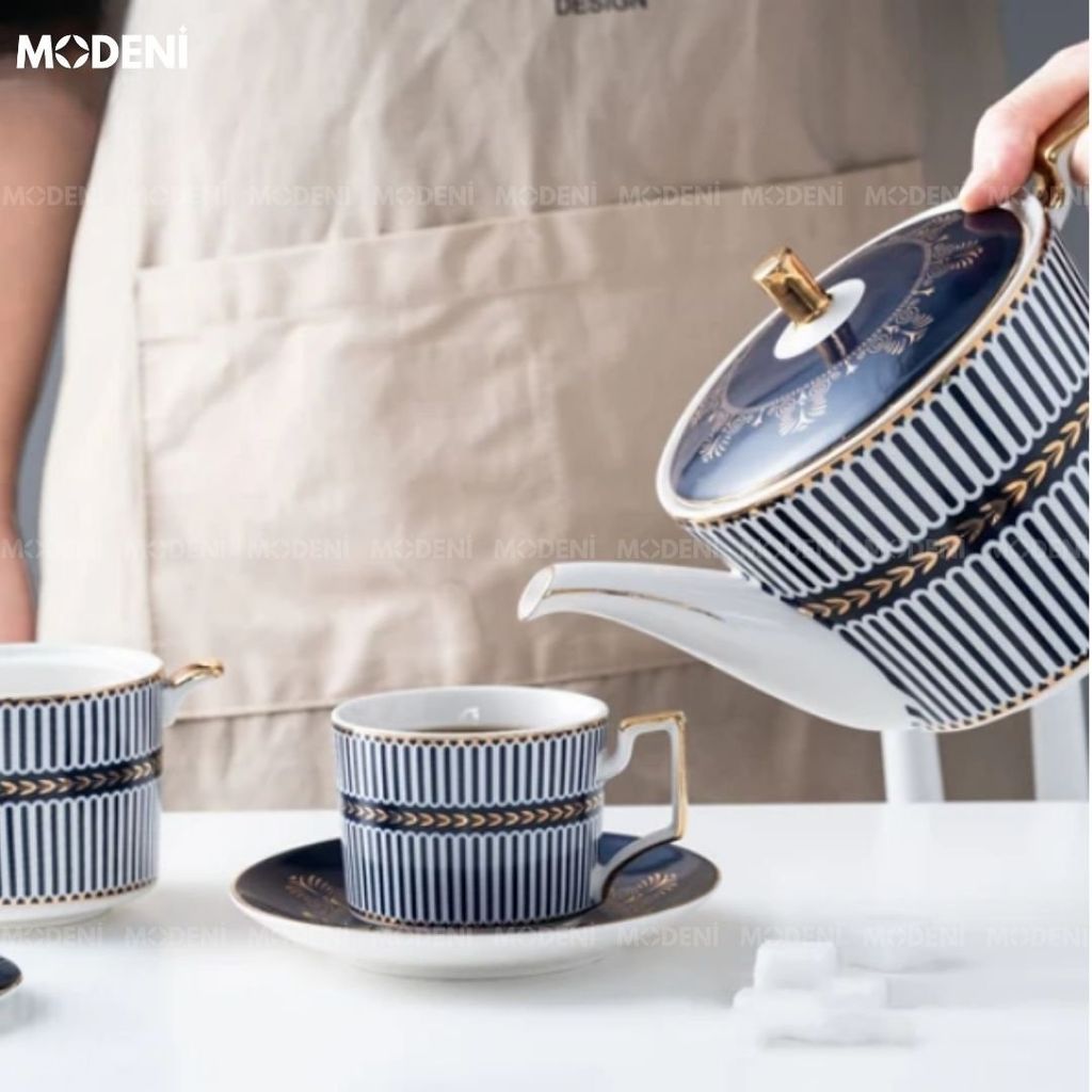 Bộ Ấm Trà Sứ Xương Cao Cấp Zelda Phong Cách Châu Âu Tân Cổ Điển