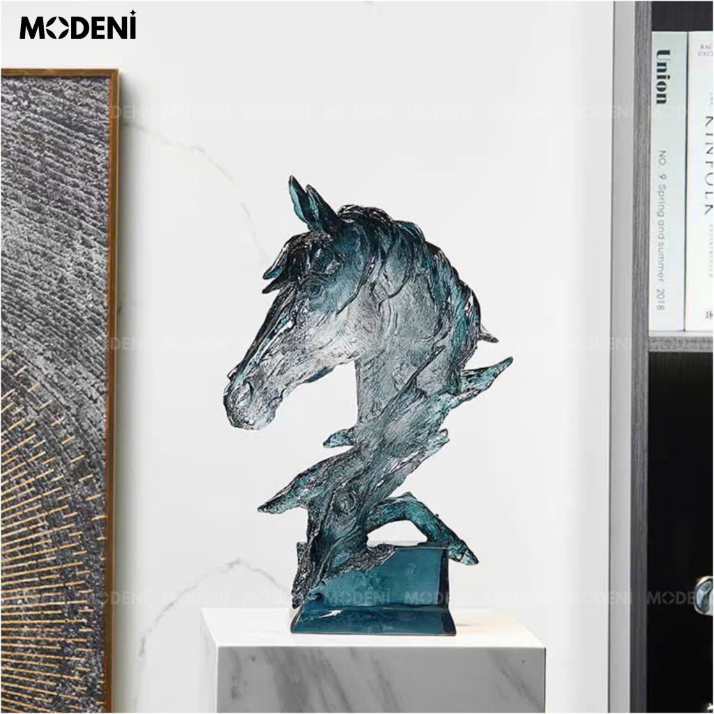 Tượng Ngựa Trang Trí Acacia Cao Cấp – Tượng Decor Đầu Ngựa Nghệ Thuật – Món Quà Tân Gia Lý Tưởng
