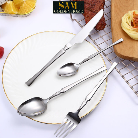 Bộ Dao Muỗng Nĩa Titanium Cutlery Cao Cấp Sang Trọng Hiện Đại