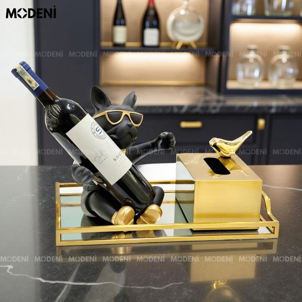 Khay Chữ Nhật Mirris Cao Cấp – Khay Gương Viền Vàng, Quà Tặng Đẳng Cấp & Decor Sang Trọng