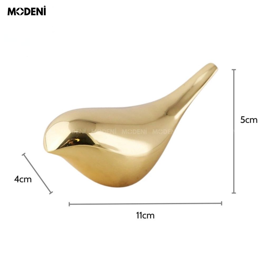 Hộp khăn giấy Coco kim loại mạ vàng nhám cao cấp phối tượng chim hợp kim Modern Luxury cho phòng khách và bàn ăn