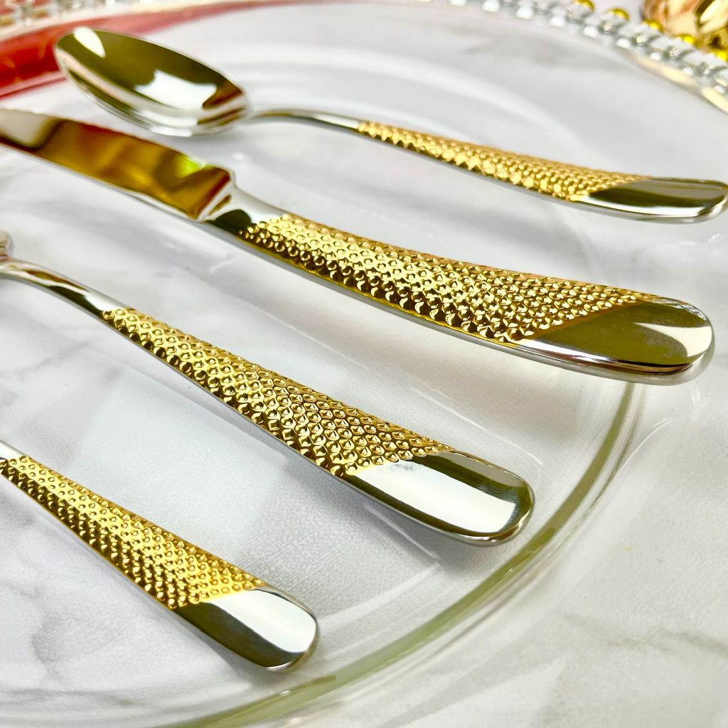 Dao Muỗng Nĩa Ferran Diagonal Textured Cutlery Set Silver  Inox 304 Cao Cấp Sang Trọng (LẺ)