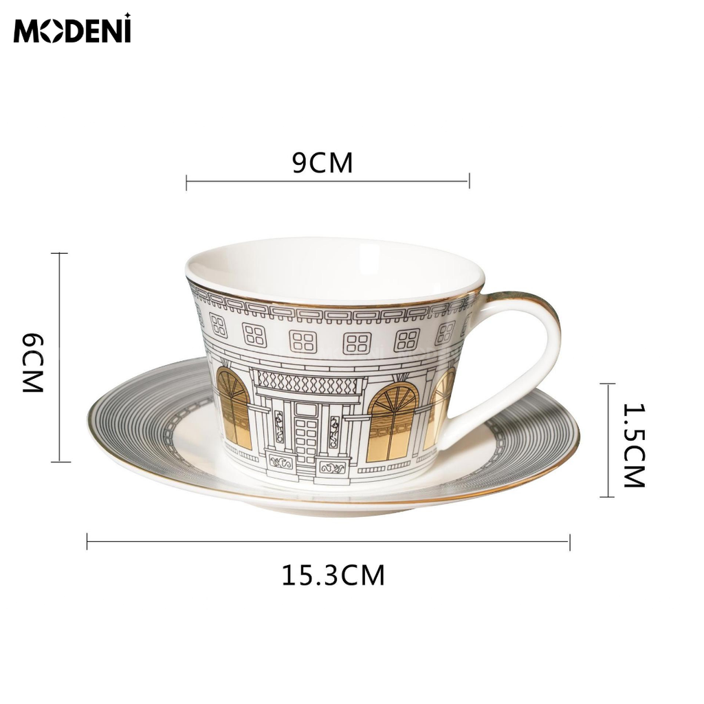 Bộ Bình Trà Họa Tiết Ngôi Nhà Hime Cao Cấp Sang Trọng