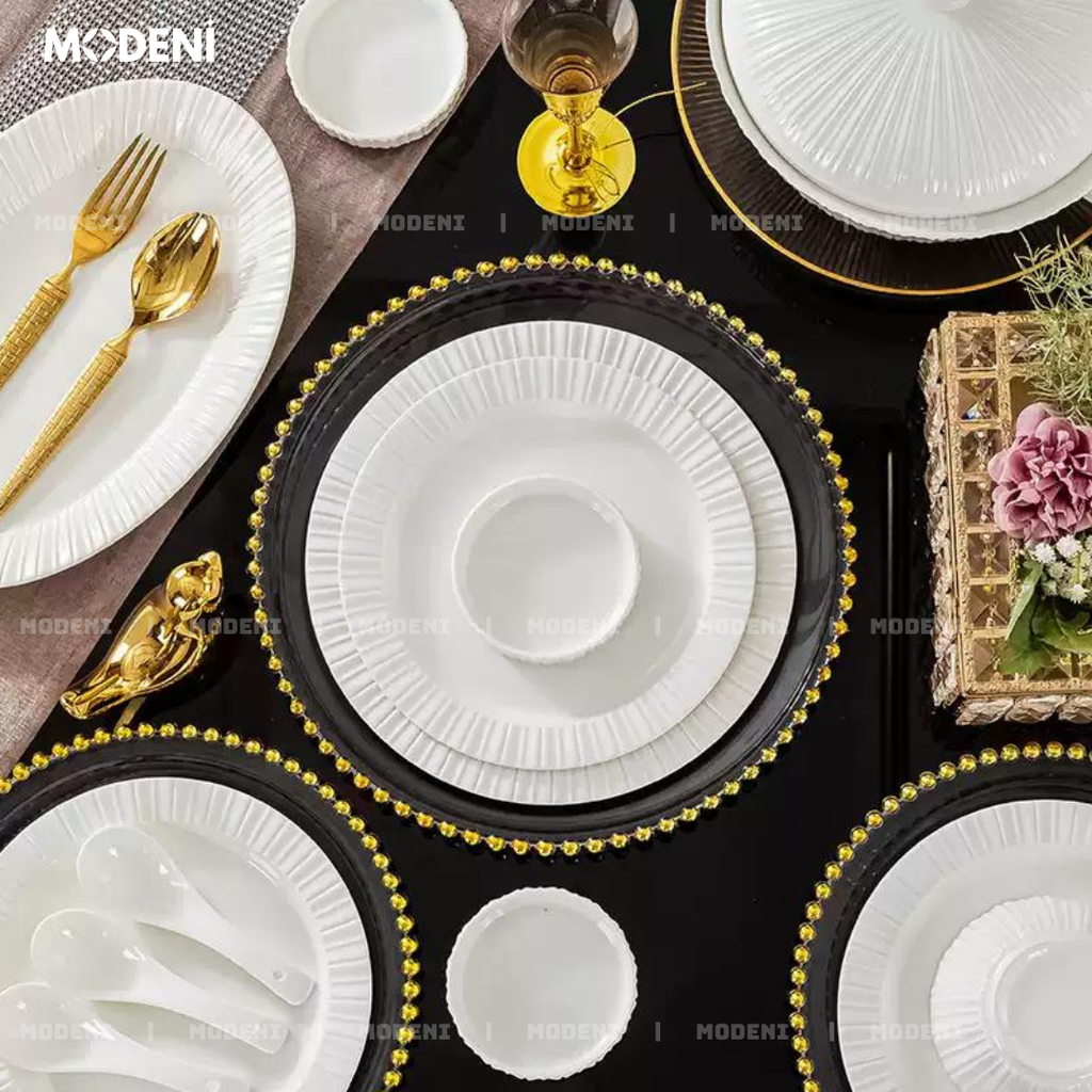 Bộ Chén Đĩa Sứ Tráng men Lumina Cao Cấp Sang Trọng