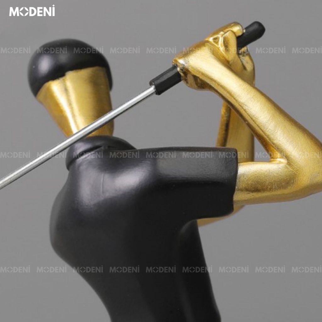 Set 3 Tượng Golf Boss Màu Đen – Tượng Trang Trí Phong Cách Hiện Đại Châu Âu – Chất Liệu Resin Cao Cấp – Phù Hợp Decor Kệ, Bàn Làm Việc, Quà Tặng