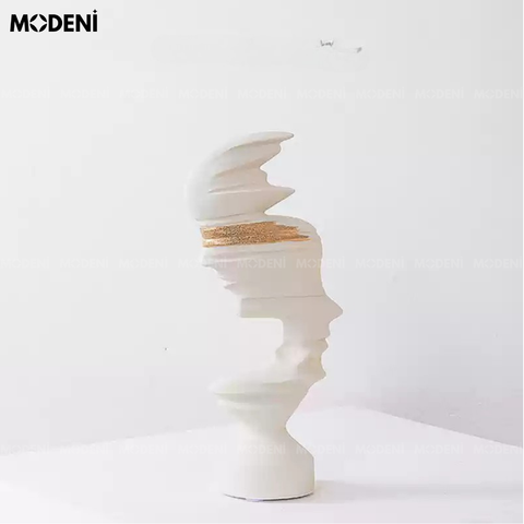 Tượng nghệ thuật hiện đại hình người Whisper of Mystery tông trắng