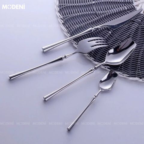 Bộ Dao Muỗng Nĩa Venice Silver Cutlery Set Silver Inox 304 Cao Cấp