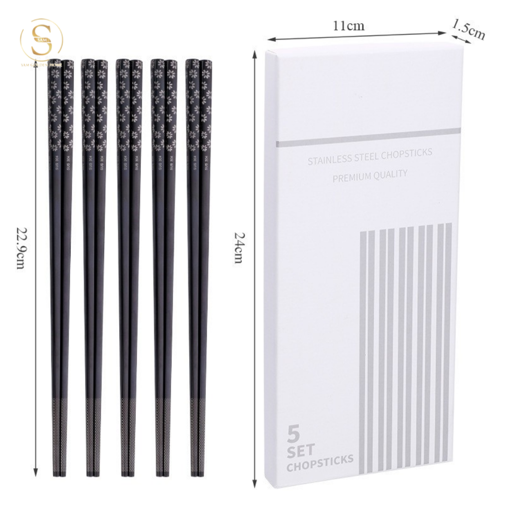 Set Đũa Silas Đen Hiện Đại Sang Trọng Phong Cách Bắc Âu