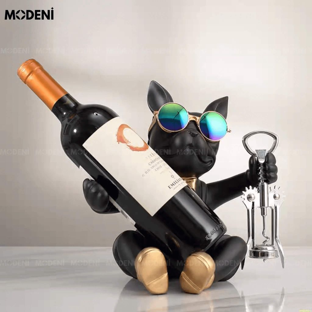 Tượng Bulldog Sommelier Cao Cấp – Kê Rượu Cá Tính , Quà Tặng Lý Tưởng Cho Người Sành Rượu
