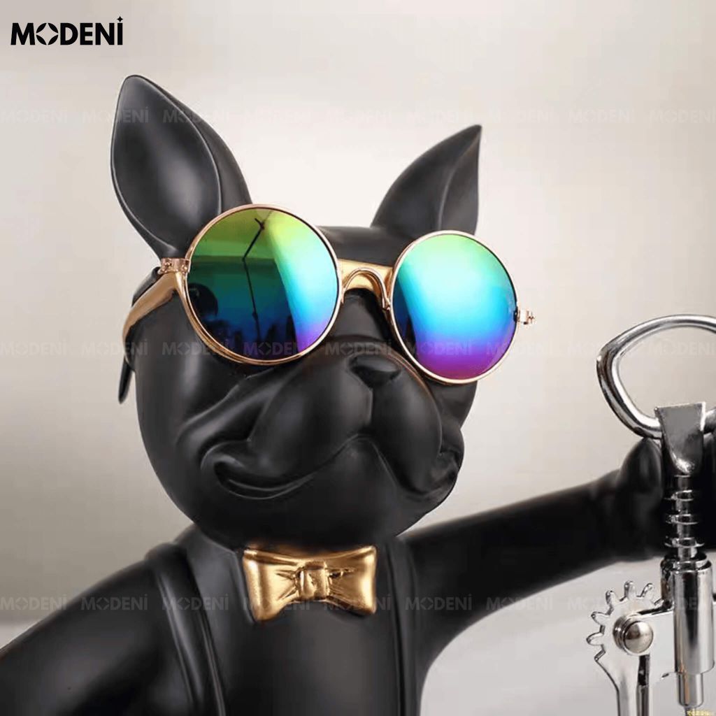 Tượng Bulldog Sommelier Cao Cấp – Kê Rượu Cá Tính , Quà Tặng Lý Tưởng Cho Người Sành Rượu