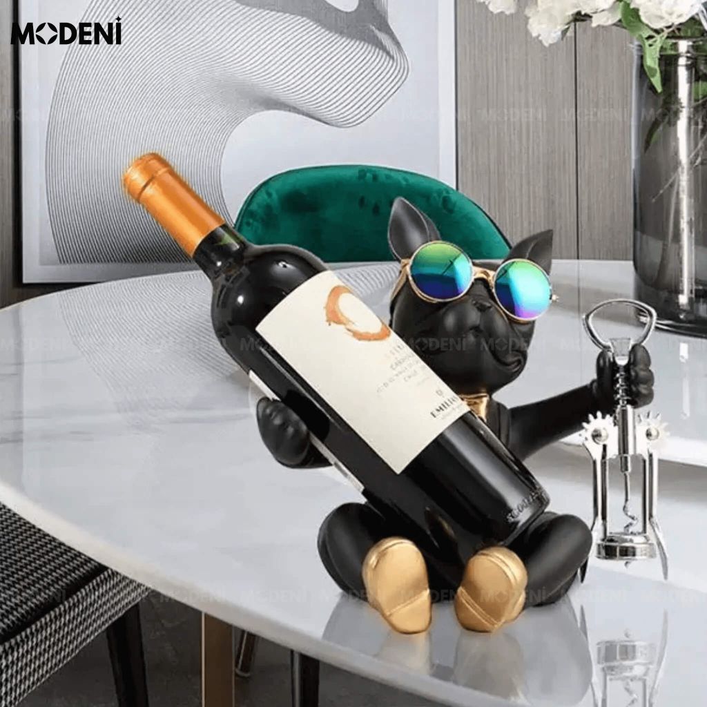 Tượng Chó Bê Khay Bulldog Luxe – Tượng Decor Con Vật Hiện Đại – Kiêm Khay Đựng Đồ Tiện Lợi Cho Bàn Console, Kệ Tủ
