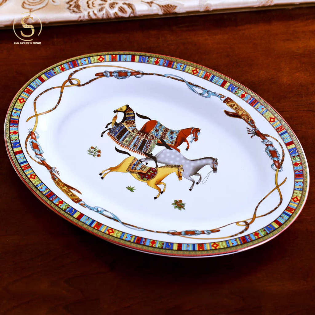 Bộ Tô Chén Đĩa New Jersey Sứ Xương Cao Cấp Sang Trọng Phong Cách Châu Âu