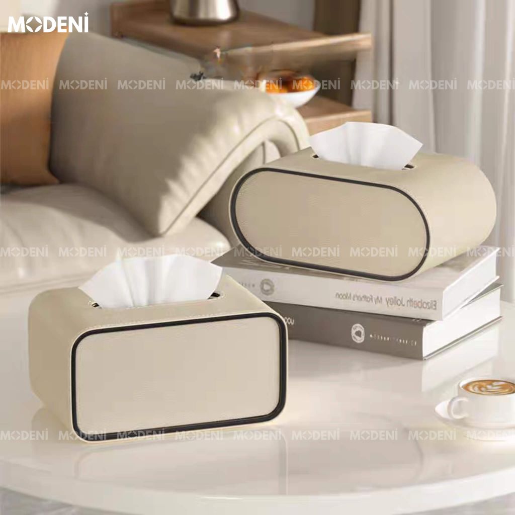 Hộp khăn giấy Mova – Hộp đựng khăn decor hiện đại – Thiết kế bo tròn sang trọng – Phù hợp bàn ăn, sofa, kệ tủ
