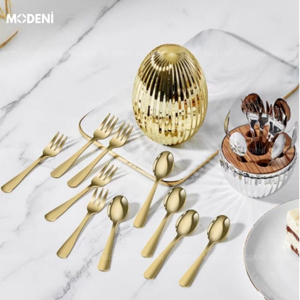 Bộ Đựng Muỗng Nĩa Sienna Golden Sang Trọng Cao Cấp