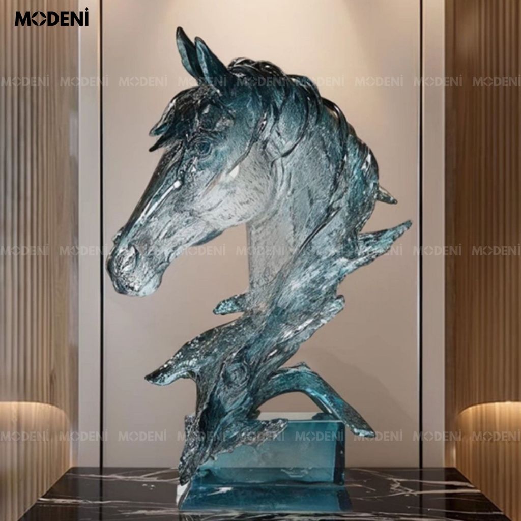 Tượng Ngựa Trang Trí Acacia Cao Cấp – Tượng Decor Đầu Ngựa Nghệ Thuật – Món Quà Tân Gia Lý Tưởng