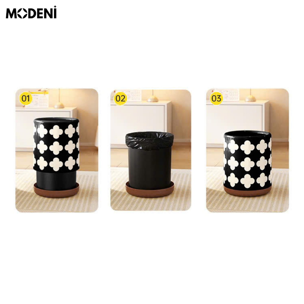 Thùng Rác Van Decor Cao Cấp – Thiết Kế Trẻ Trung Độc Đáo – 10L – Hợp Decor Phòng Trẻ Em, Phòng Khách Hiện Đại