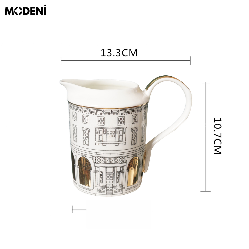 Bộ Bình Trà Họa Tiết Ngôi Nhà Hime Cao Cấp Sang Trọng