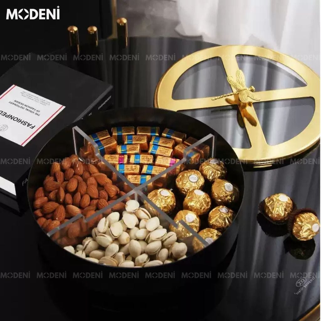 Khay Mứt Tết BlackGold Glory Cao Cấp Sang Trọng