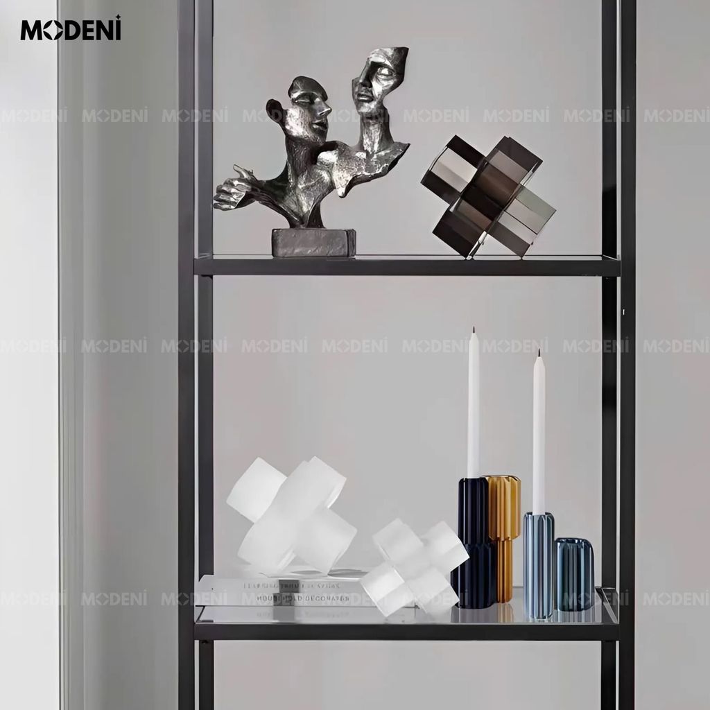 Tượng Trang Trí Cubex Xám – Thiết Kế Hình Khối 3D Tối Giản – Decor Hiện Đại Cho Bàn Làm Việc, Kệ Sách hoặc Không Gian Sáng Tạo