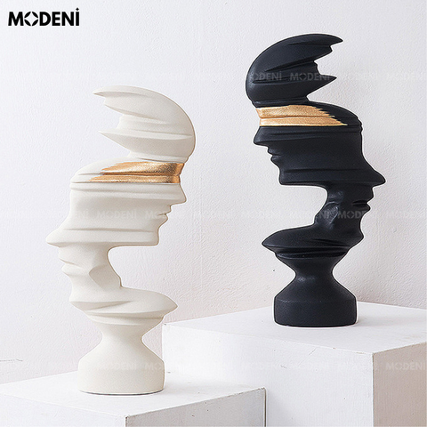 Tượng nghệ thuật hiện đại hình người Whisper of Mystery tông trắng