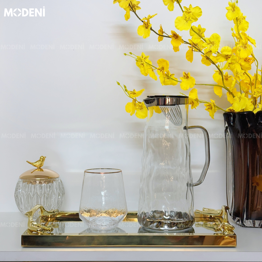 Khay Chữ Nhật Felix – Khay Decor Cao Cấp Sang Trọng – Tay Cầm Họa Tiết Nghệ Thuật – Phù Hợp Trang Trí Bàn Console, Bàn Sofa, Kệ Tủ Phòng Khách Hiện Đại