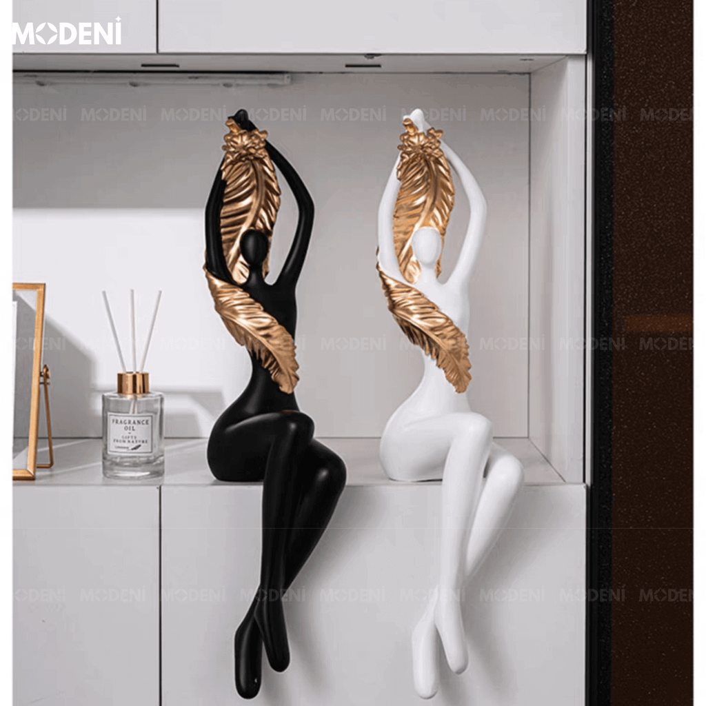 Tượng Trang Trí Diva Cao Cấp – Dáng Ngồi Thanh Lịch Kiêu Hãnh, Lý Tưởng Cho Decor Kệ Tủ & Quà Tặng Có Gu