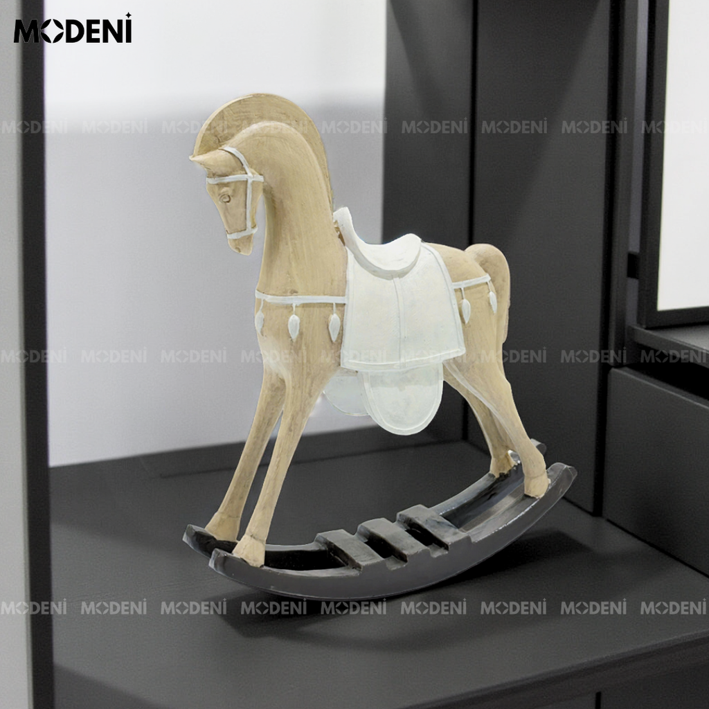Tượng Ngựa Bập Bênh Liam – Decor Cổ Điển Vintage – Thiết Kế Đậm Chất Nghệ Thuật, Phù Hợp Kệ Tủ, Bàn Console, Quà Tặng Trang Trí Sang Trọng