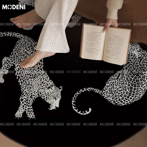  Thảm Tròn Hình Báo Goyal Độc Đáo Sang Trọng 