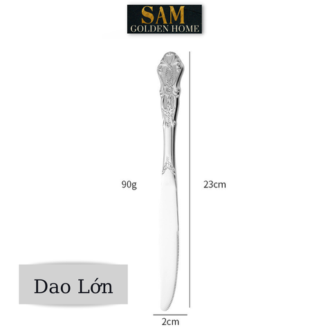 Bộ Dao Muỗng Nĩa Royal Silver Cao Cấp Sang Trọng Tân Cổ Điển