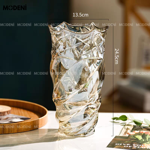 Bình hoa thuỷ tinh Lustro nghệ thuật trang trí bàn ăn