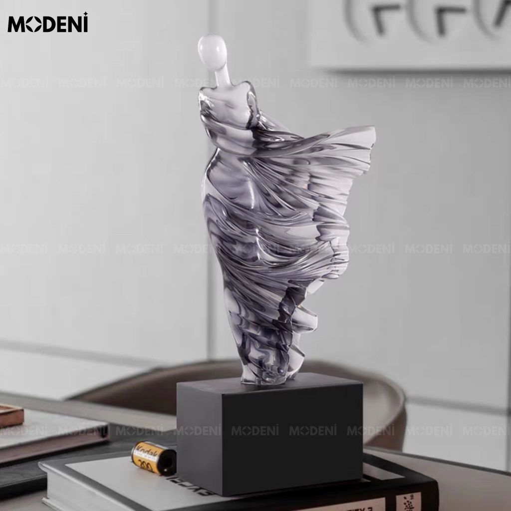Tượng Breeze decor nghệ thuật cao cấp – Dáng chuyển động mềm mại, tôn vẻ sang trọng cho phòng khách & kệ tủ