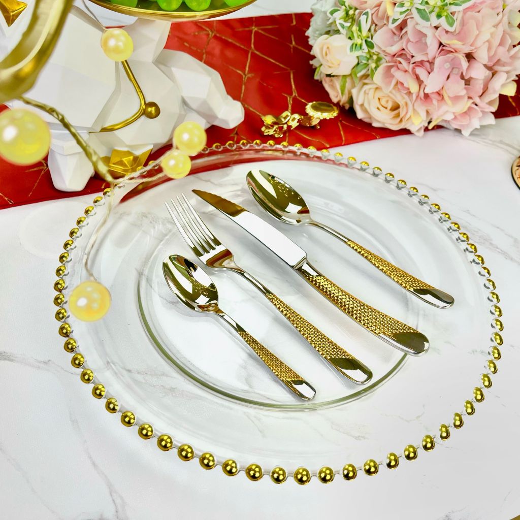 Dao Muỗng Nĩa Ferran Diagonal Textured Cutlery Set Silver  Inox 304 Cao Cấp Sang Trọng (LẺ)