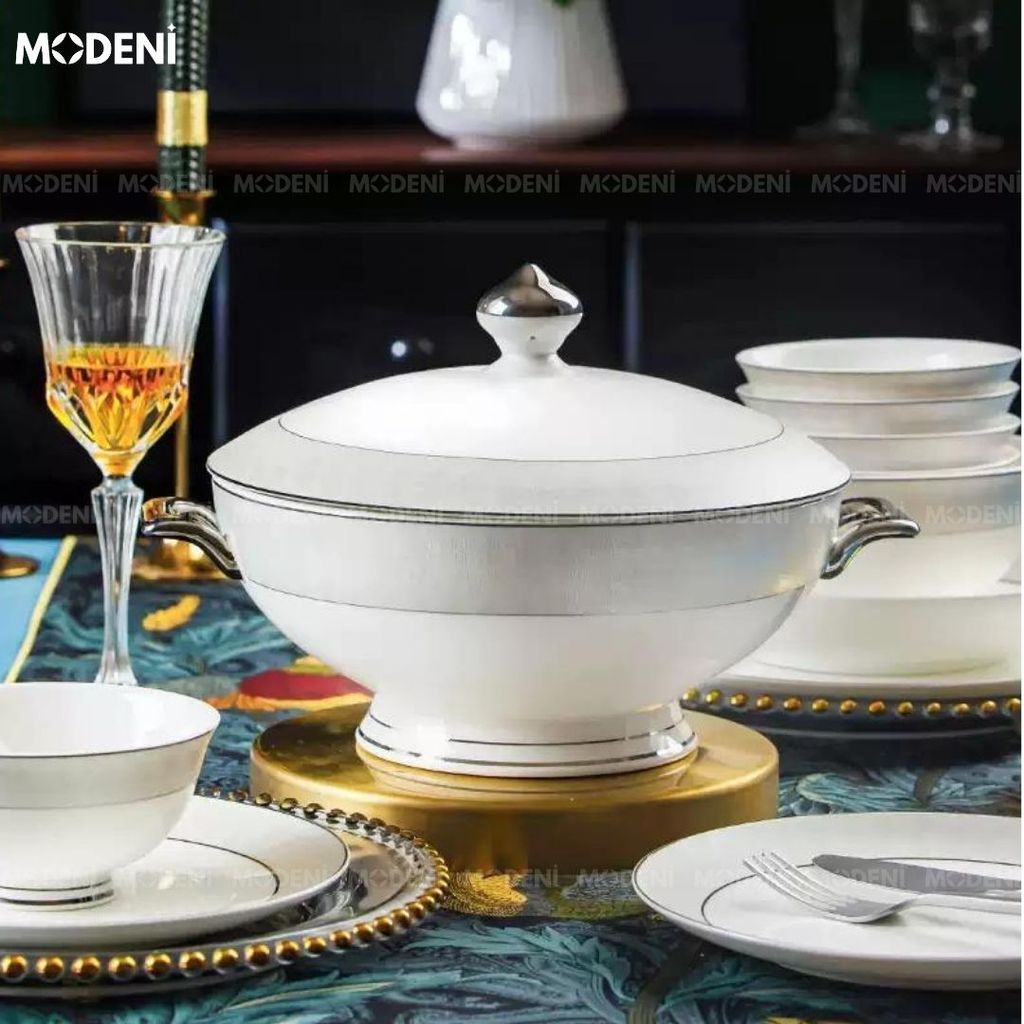 Bộ Tô Chén Đĩa Chén Sứ Xương Rachel Cao Cấp Sang Trọng